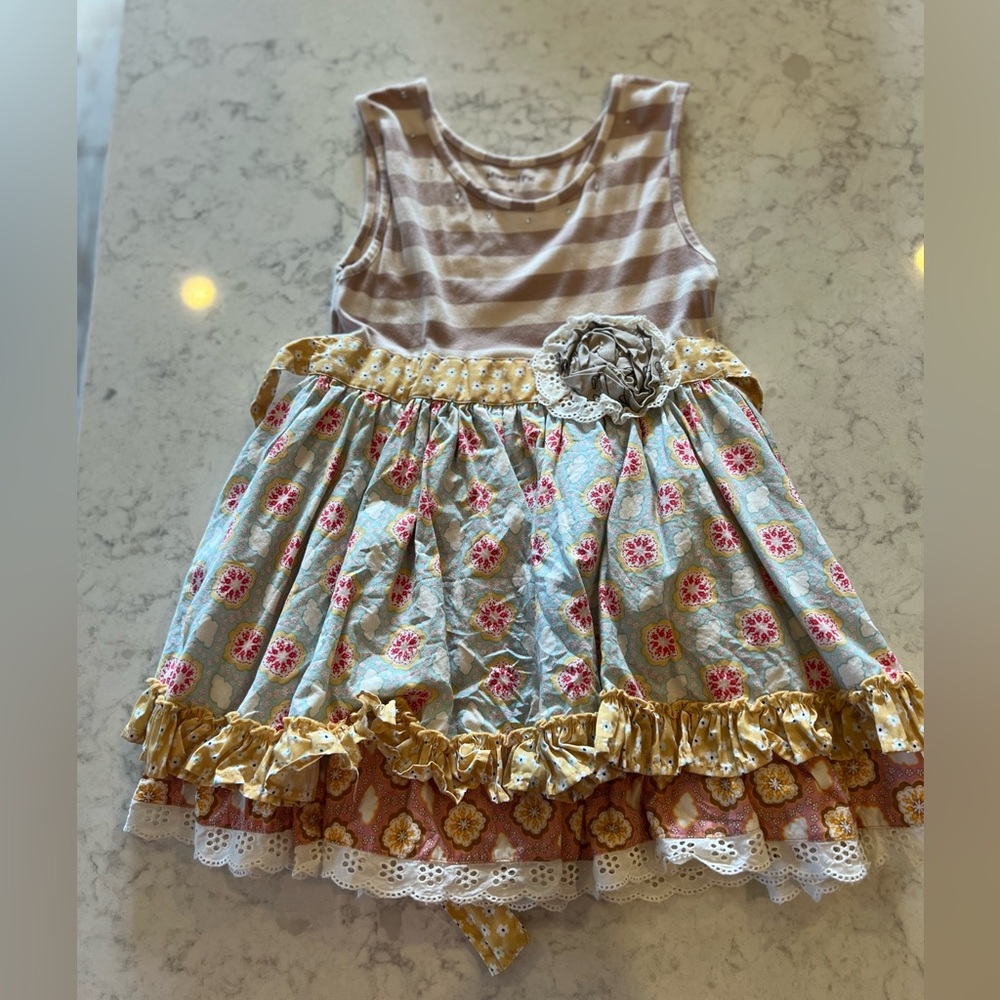 Mustard Pie Dress Blues and Yellow